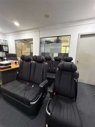 VIP tournante siège à réglage électrique vibro-masseur, repose-jambes pour Commercial Van Mini Bus